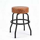 Augioth Rotatable Guitar Stool GT-22, Footrest Support, Leather, Brown | Ergonomic design for musicians, Stable anti-slip structure, Universal for guitar bass and drums, Premium brown leather