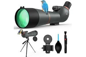 THREE TRIPING Spotting Scope 25-75×85 - Dual Focusing Spotter Scope, with Tripod & Phone Adapter, Ideal for Bird Watching & Wildlife Observing