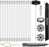 MaxEarn Chimney Cleaning Brush Kit 18 Nylon Rods 8 Inch Brush Heads view 1