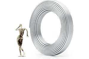 RASKOO 55FT 9 Gauge(3mm) Bendable and Strong Craft Wire, Flexible Aluminum Armature Wire for Sculpting, Crafts, DIY Projects, Bonsai Tree, Easy to Cut