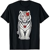 Sugar Skull Tiger Halloween Graphic T-Shirt