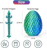 YILCER 8PCS 3D Printed Dragon Eggs Fidget Toy Easter Gift Set PLA Safe view 2