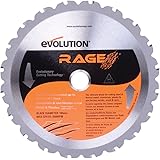 Evolution Power Tools RAGEBLADE 7-1/4-Inch Multipurpose Cutting Blade for Steel, Aluminum, Wood and Plastics