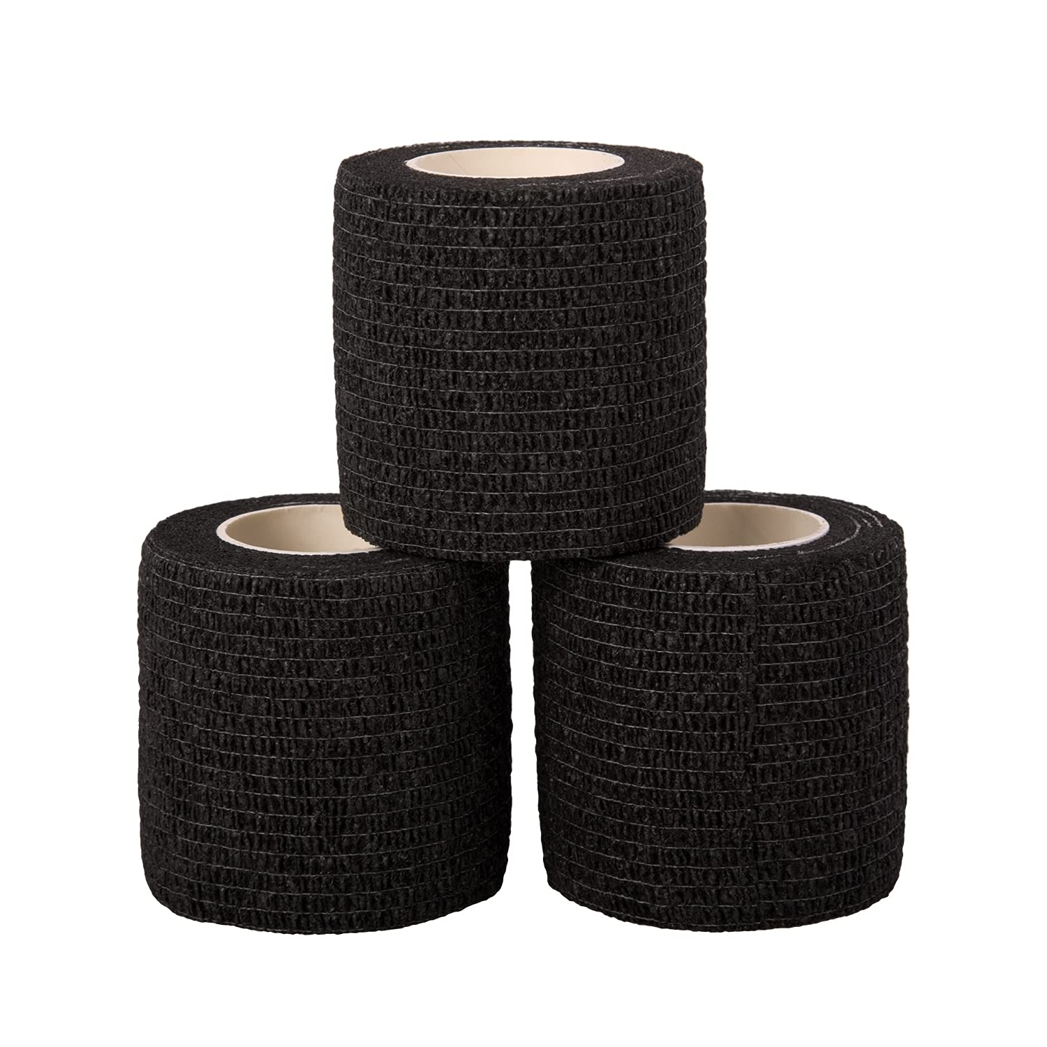 VOMONO 3 Pieces Tattoo Grip Needle Wrap Tape, Black, Medical, Adult, Tattoo Accessory