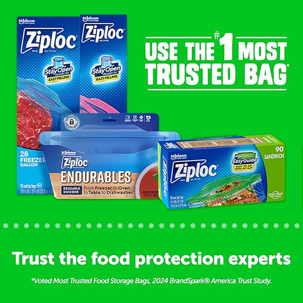 ZIPLOC SANDWICH AND SNACK BAGS WITH EASYGUIDE TEXTURE, PLASTIC STORAGE BAGS WITH GRIP ‘N SEAL TECHNOLOGY, 280 BAGS TOTAL