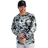 HUK mens Kc Scott Patterned Pursuit Hoodie, Hooded Fishing Shirt