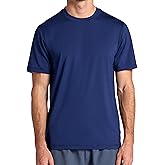 Gaiam Mens Omtech Short Sleeve Crewneck T-Shirt, Standard Fit, Stretch Lightweight Performance Material