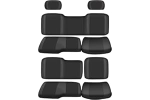 BORDAN UTV Seat Cover for Polaris Ranger Crew XP 1000 2017-2021, Heavy Duty 1680D Waterproof Seat Covers for UTV Polaris Ranger Crew 1000 Premium 2020-2023 Full Protection Outdoor (9 PCS)