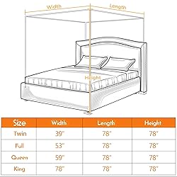 SEAYNFESH Canopy Bed Frame Post for King Size