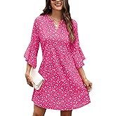 CiCiBird Summer Dresses for Women 3/4 Sleeve V Neck Dress Casual Vacation Clothes