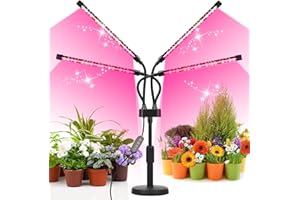 Grow Lights for Indoor Plants, Four Head LED Grow Light with Full Spectrum & Red White Spectrum for Indoor Plant Growing Lamp