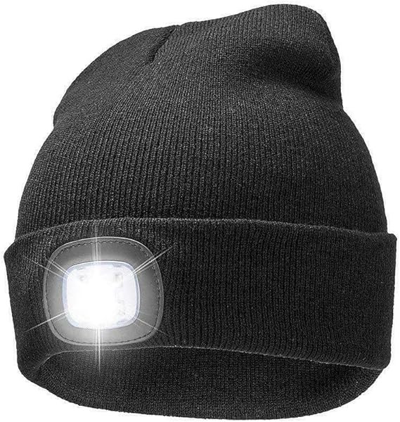 All Things Accessory LED Beanie Hat With Light, Gifts for Men Women