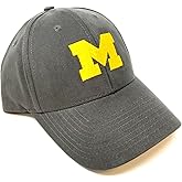 MVP Michigan Wolverines Logo Solid Grey Curved Bill Adjustable Hat