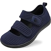 Besroad Womens Walking Shoes Wide Diabetic Shoes Adjustable Barefoot Casual Sneakers Breathable Zero Drop Arthritis Edema Sneakers Indoor Outdoor