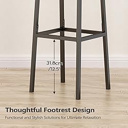 GILLAS Set of 2 Bar Stools, Tall Bar Stools with
