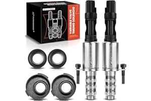 A-Premium 2-PC Engine Variable Valve Timing (VVT) Variable Camshaft Timing (VCT) Control Solenoid Compatible with Ford, Lincoln and Mercury Vehicles - 4.6L 5.4L 3V Engine - Replaces 8L3Z-6M280-B