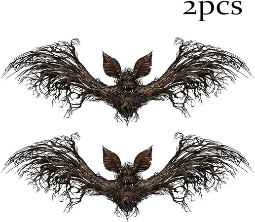 Hkplde Pegatinas De Pared De Murcielago De Miedo De Halloween Paquete De Decoracion 2 Calcomanias De Ventana De Murcielagos 3d Extra Grandes Decoraciones De Halloween De Murcielago Murcielago Amazon Es Hogar