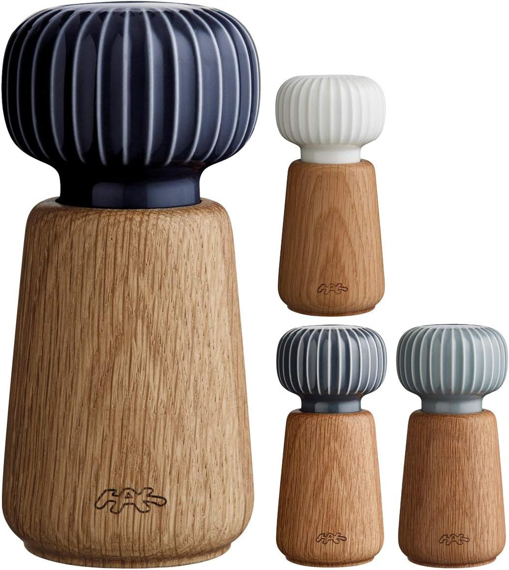 Hak Kähler Hammershøi Salt and Pepper Mill Made of Wood and Porcelain Head - Image 3