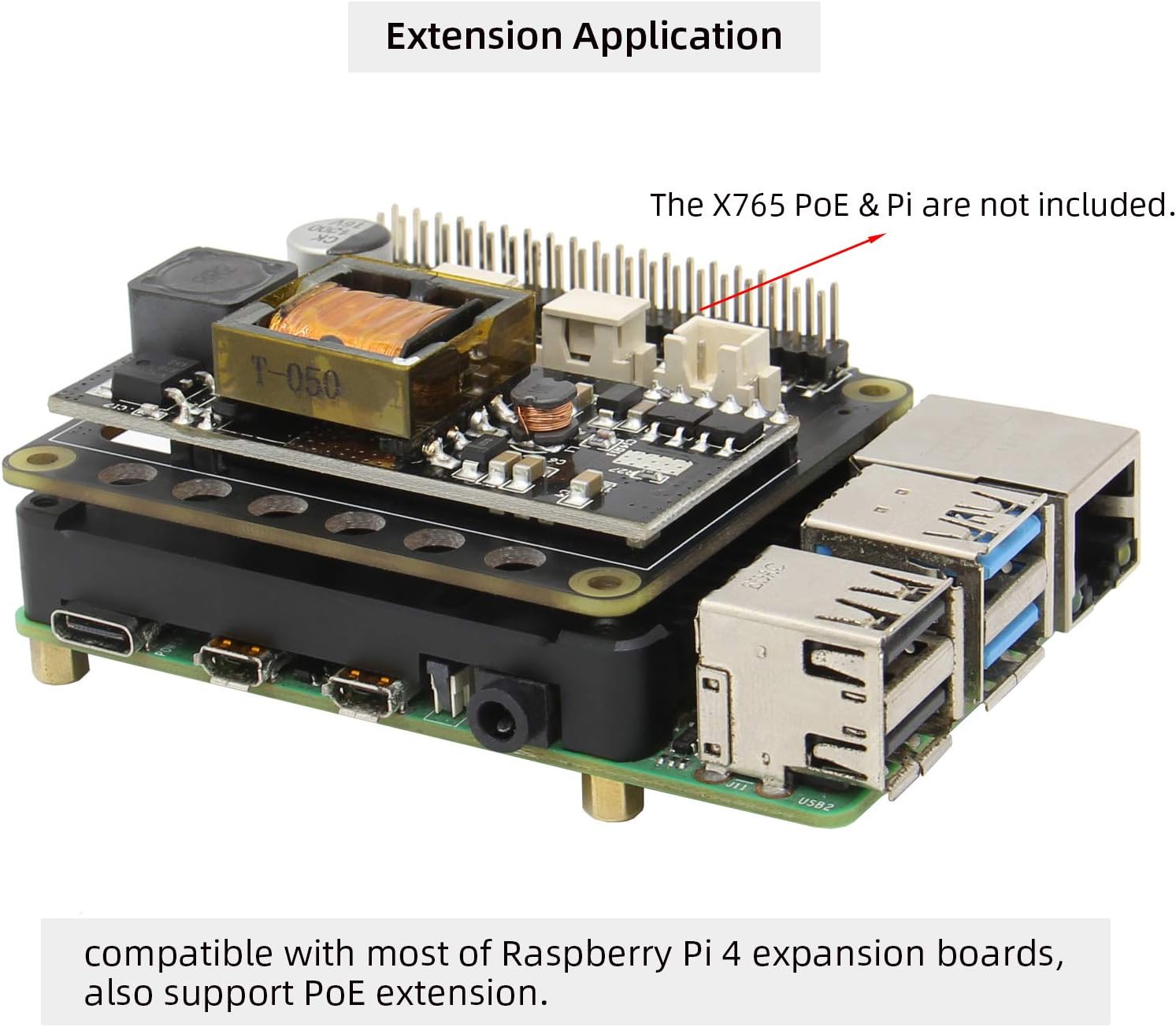 Geekworm Raspberry Pi 4 Heatsink, Efficient Passive Cooling Aluminum Heatsink for Pi 4 Model B & PoE/HAT Boards - Image 5