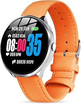 Smartwatch Mujer, Impermeable Reloj Inteligente Elegante Monitores ...