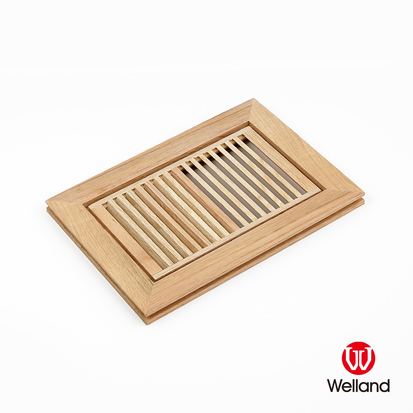 WELLAND 6inch X 14inch Red Oak Wood Vent Cover Floor Register