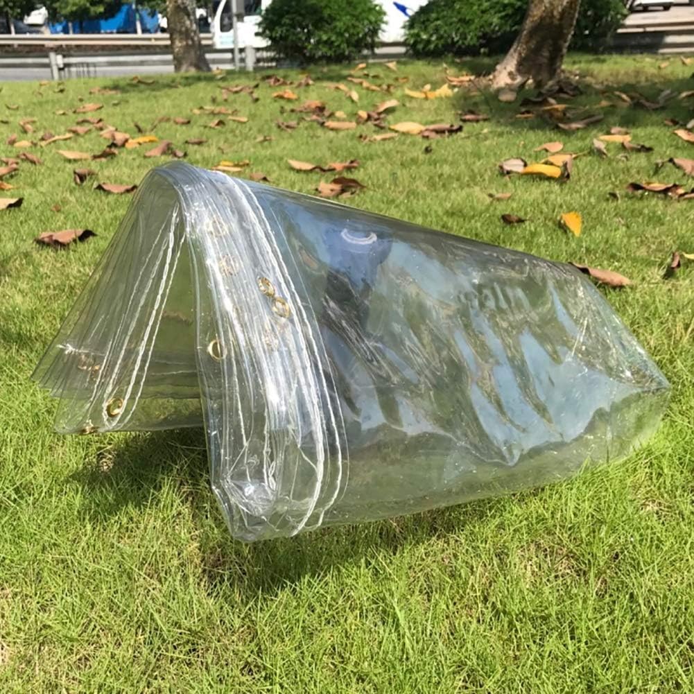 Patio Transparent Tarp with Grommets, Clear Tarp Heavy Duty Waterproof