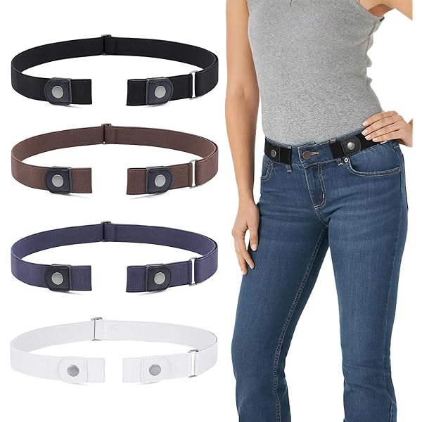 Cinturones Para Mujereshombres, Cinturón Elástico 2pcsblackbeige L-xxlwaist Size 45-75 | Envío