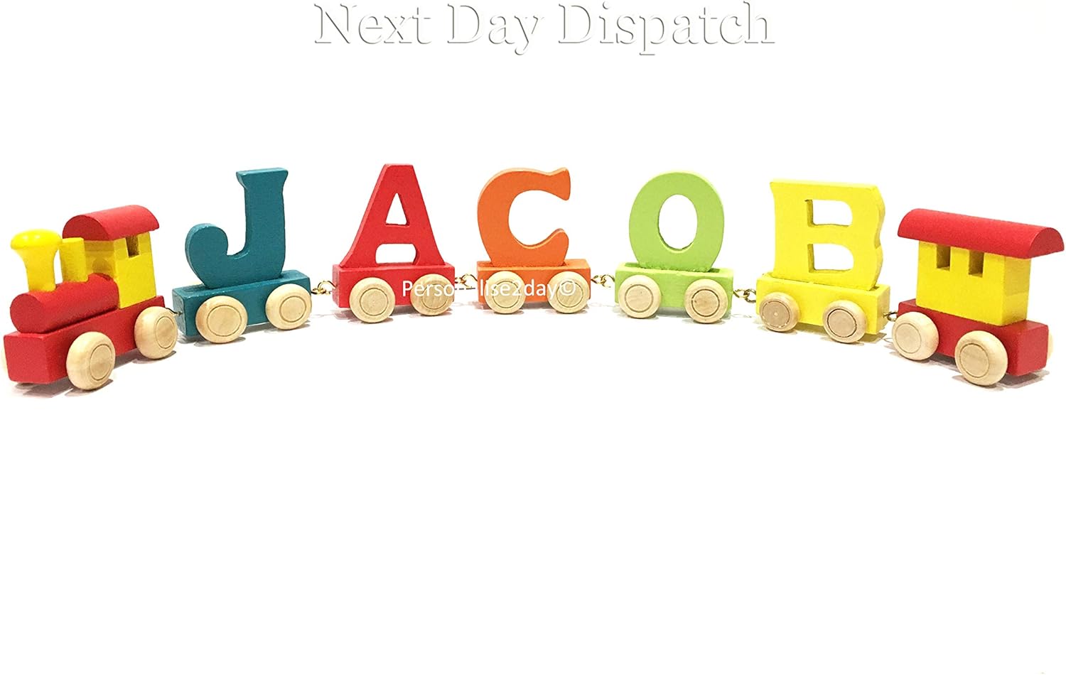 wooden train alphabet letters