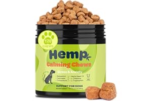 Zingly Hemp Calming Chews for Dogs Calming Treats Chews - Anxiety Relief Treats, Separation Anxiety Relief for Dogs Calming Treats Pet Calming Care Chews for Anti Anxiety Dogs, Beef, 120 Counts