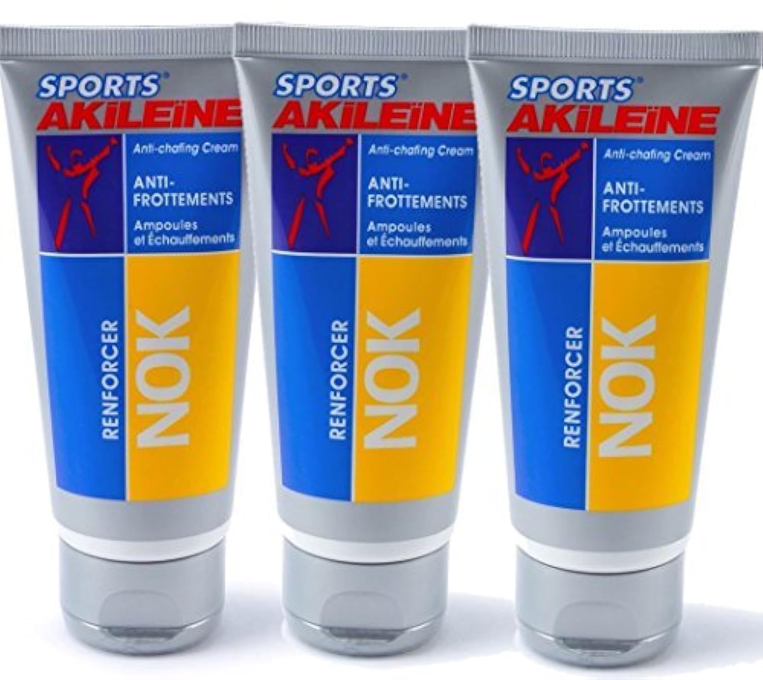 Akileïne Sports NOK Anti-Chafing Cream - Pack 3 x 75ml by Akileïne