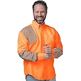 Tiger Hill Men's Blaze Upland Tactical Hunting Shirt Long Sleeves. Durable Shooter Shirt, Khaki