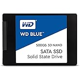 Western Digital 500GB WD Blue 3D NAND Internal PC SSD - SATA III 6 Gb/s, 2.5"/7mm, Up to 560 MB/s - WDS500G2B0A, Solid State 