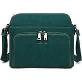 MASINTOR Crossbody Purse Bags for Women, Multi-Pocket Soft Leather Shoulder Purse with Tassel, Lightweight Travel Handbag