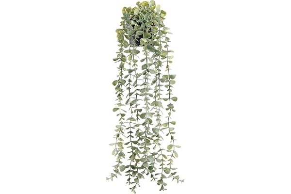 Der Rose Fake Hanging Plants for Bathroom Shelf Wall Decor Indoor 1 Pack | Realistic hanging greenery for bathroom shelf wall