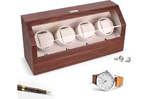 HEIDEN Watch Winder for Automatic Watches - Quad Watch Winders for Rolexs - Japanese Motor - Multiple Settings - Zero Magnetization