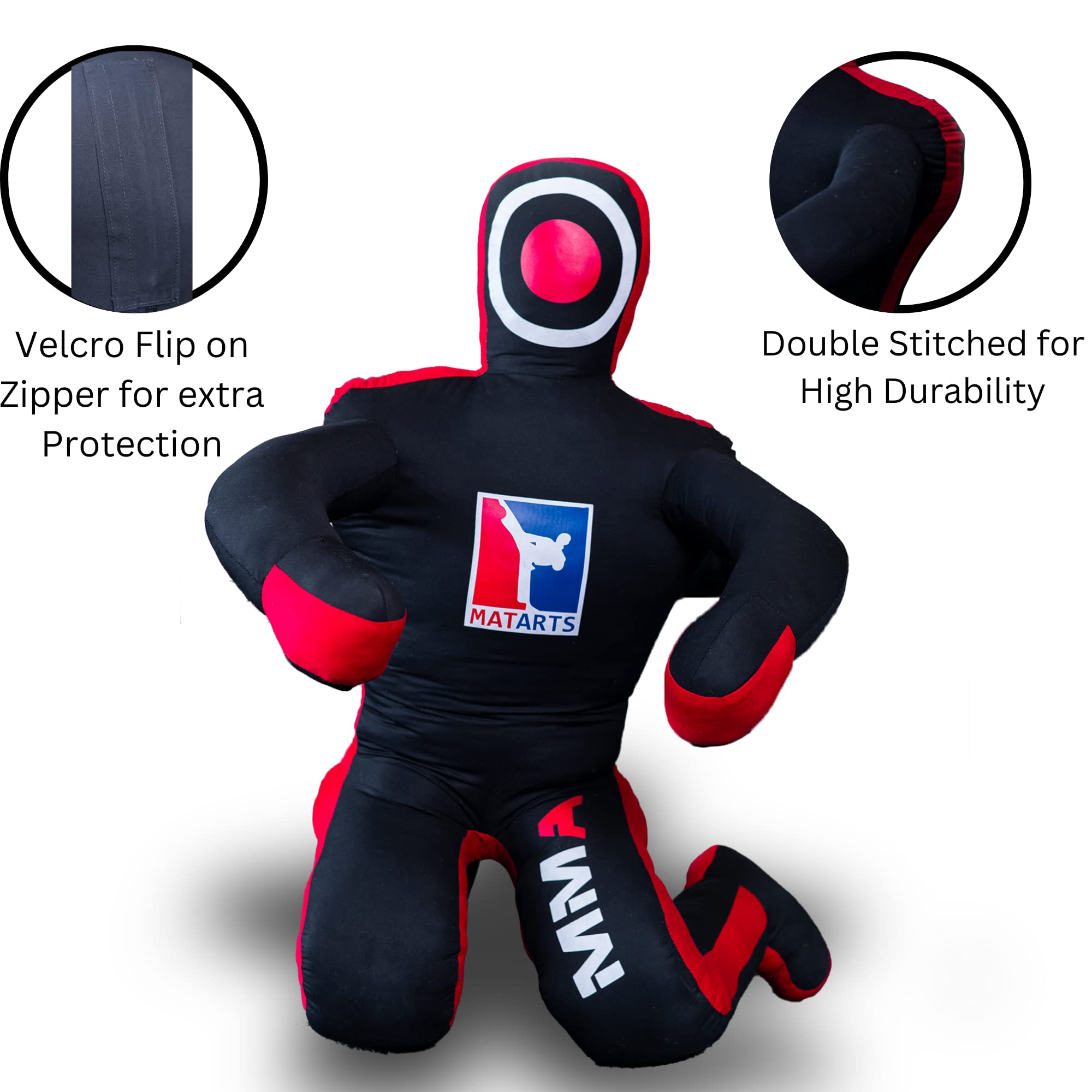 MatArts Manichino MMA In Vinile Per Grappling – 1,8 M – Non Riempito, Da Riempire Con Stoffa O Schiuma – Per BJJ, Judo, Wrestling, Kick Boxing – Adatto A Bambini E Adulti