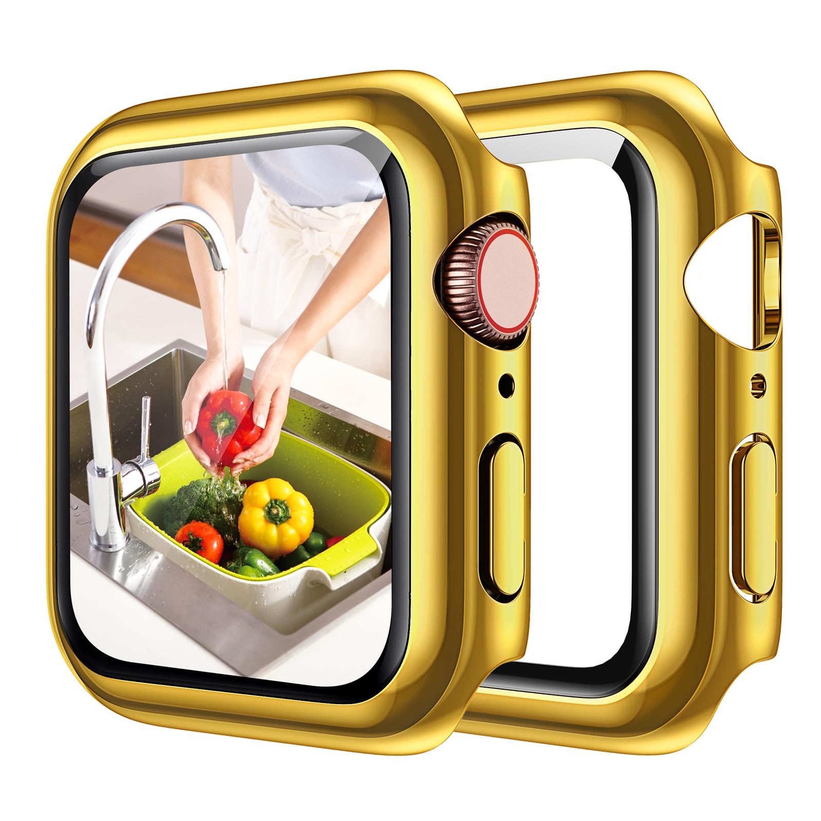 Photo 1 of Goton Waterproof Case Compatible for Apple Watch Series 11/10 Screen Protector 42mm, Hard Bumper with Tempered Glass for iWatch 11 Cover 42 mm