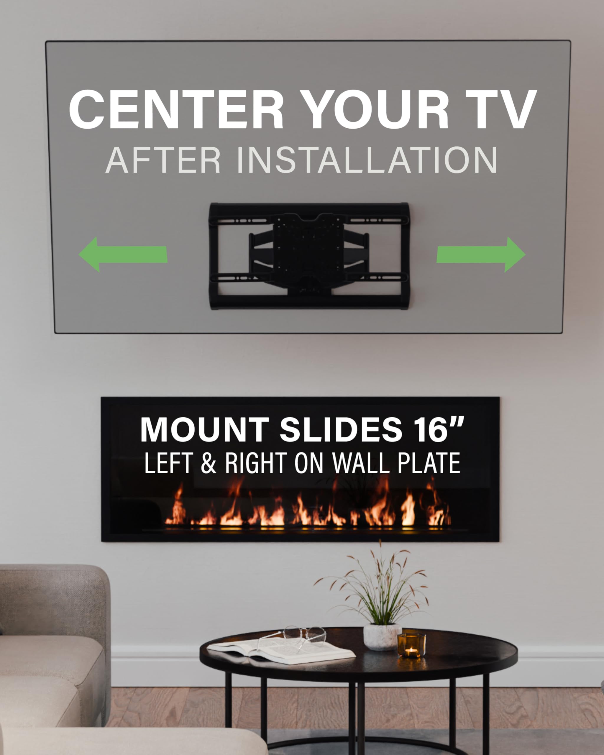 SANUS Full Motion TV Wall Mount for TVs up to 90