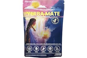 THEANECHO Yerba Mate Peach Mango Tea - Super Calm Yerba Mate - Low Sugar Content, Clean Energy with No Crash - Stay Refreshed and Focused Throughout the Day - Ideal for Health Enthusiasts - 30 Servings