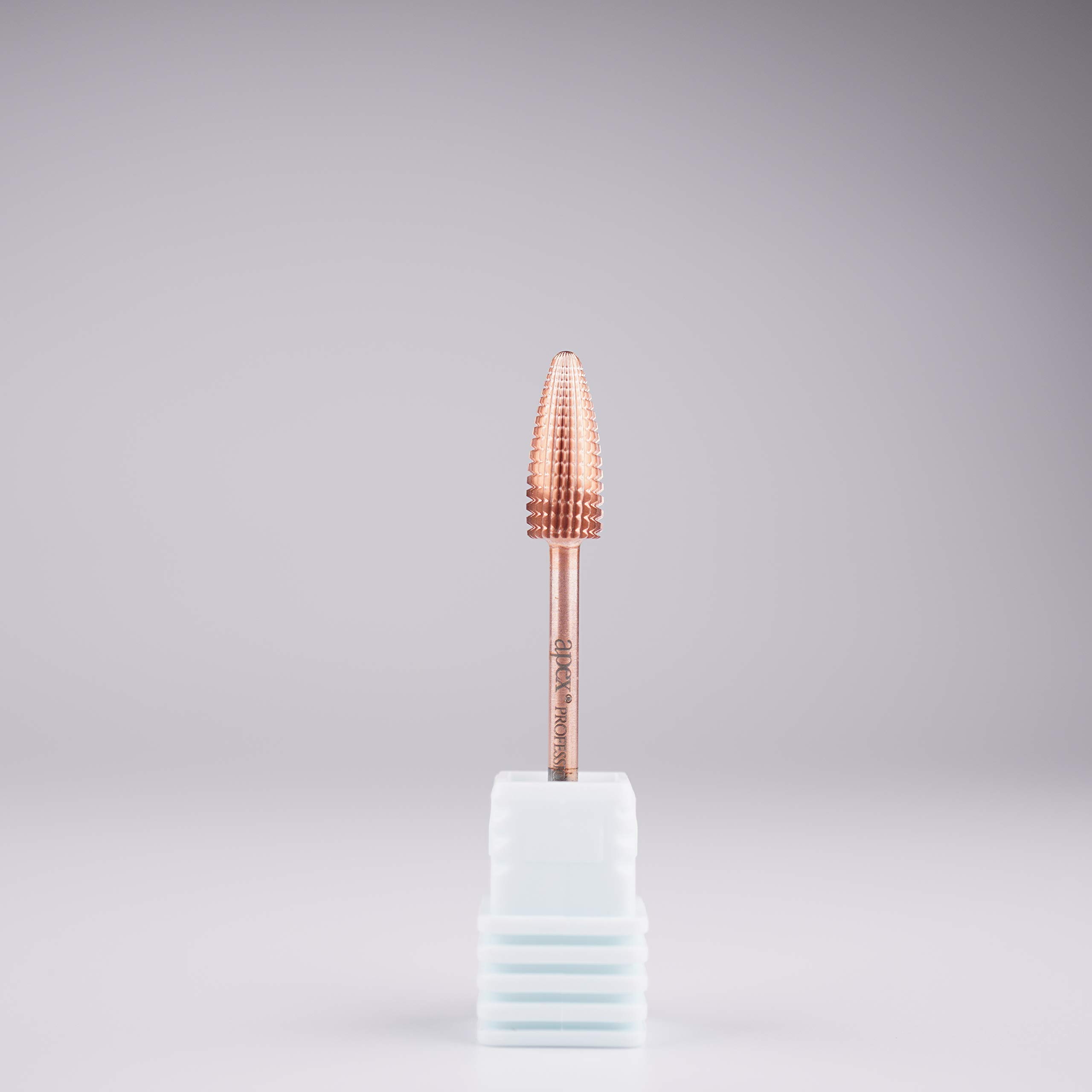 New* Apex® Professional Tungsten Carbide Electric Nail Drill Bit 3/32 inch, 2.35mm Shank for Gels, Acrylics, Nail Art, Manicure, Pedicure, Salon Professional Nails (Typhoon 2 Way) (Medium)