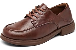 WVPFMFZ Oxford Shoes for Women Lace Up Loafers Platform Dress Shoes Office Business Work Shoes