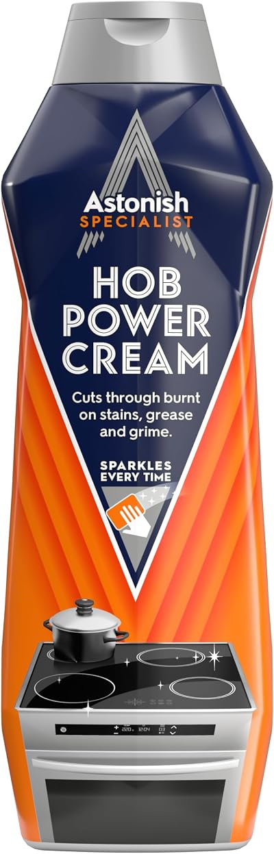 Astonish Hob Cream Cleaner 500ml - Tough Stain Remover, Zesty Lemon Scent
