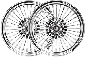 TOFR 16x3.5 Front 16x3.5 Rear Wheels Rims Fat Spoke Chrome Dual Disc For Harley Touring Bagger 1984-2008 FLHR Road King FLHRS