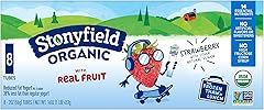 Stonyfield Organic Kids Reduced Fat Yogurt Tubes, Strawberry, 2 oz., 8 Ct