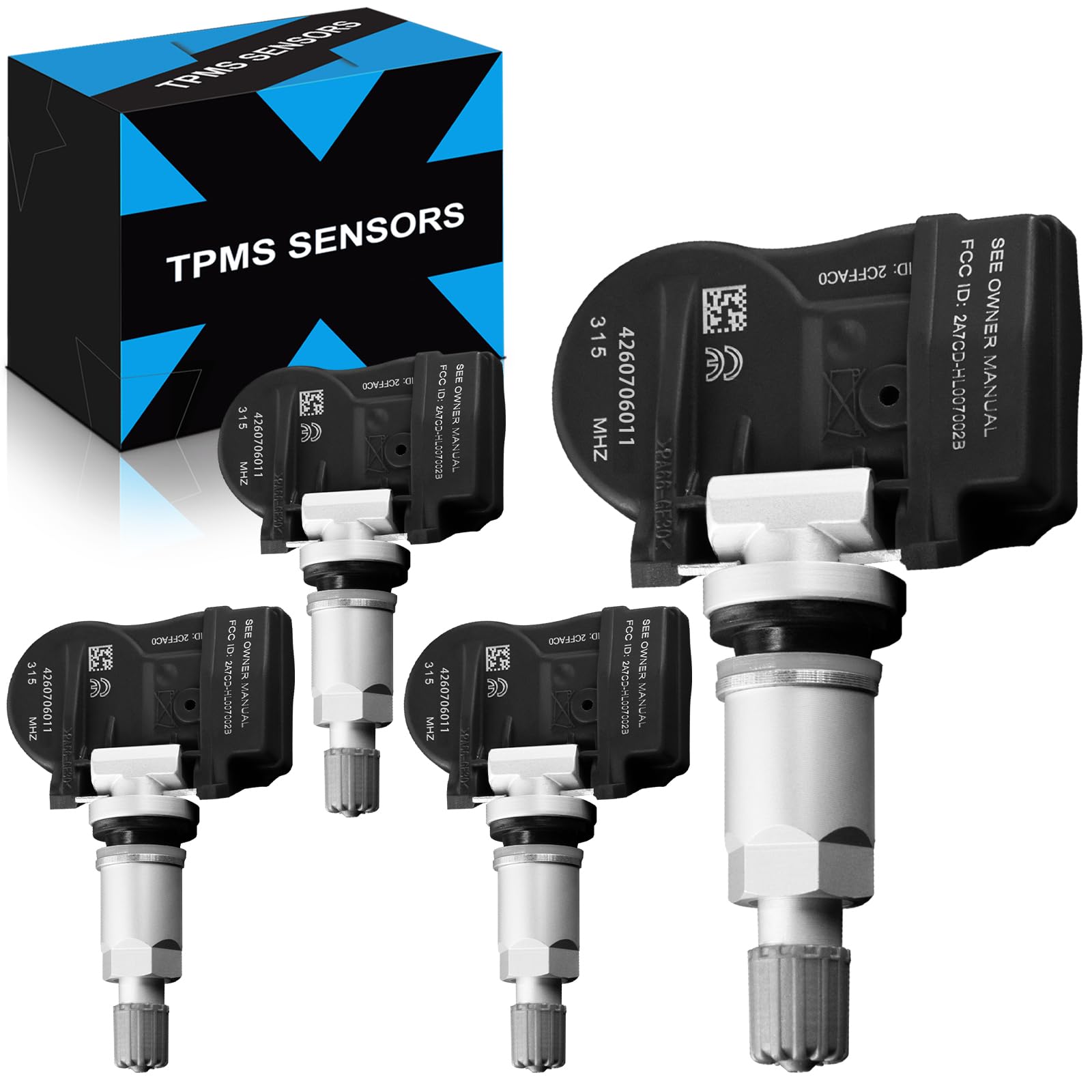 Photo 1 of YZHIDIANF 4260706011 Pre-Programed Tire Pressure Sensor Fit for:-Toyota Prius 2006-2015 Corolla Venza Camry for:-RAV4 Tacoma Tundra 4Runner for:-Lexus IS250 LX570 ES350 for:-Scion 315MHz TPMS (4)