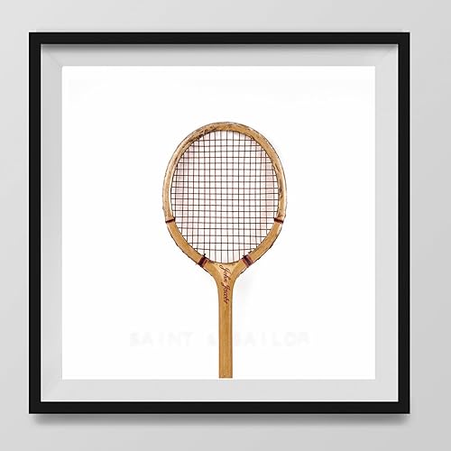 Amazon Com Vintage Tennis Racket On White Background Fine Art