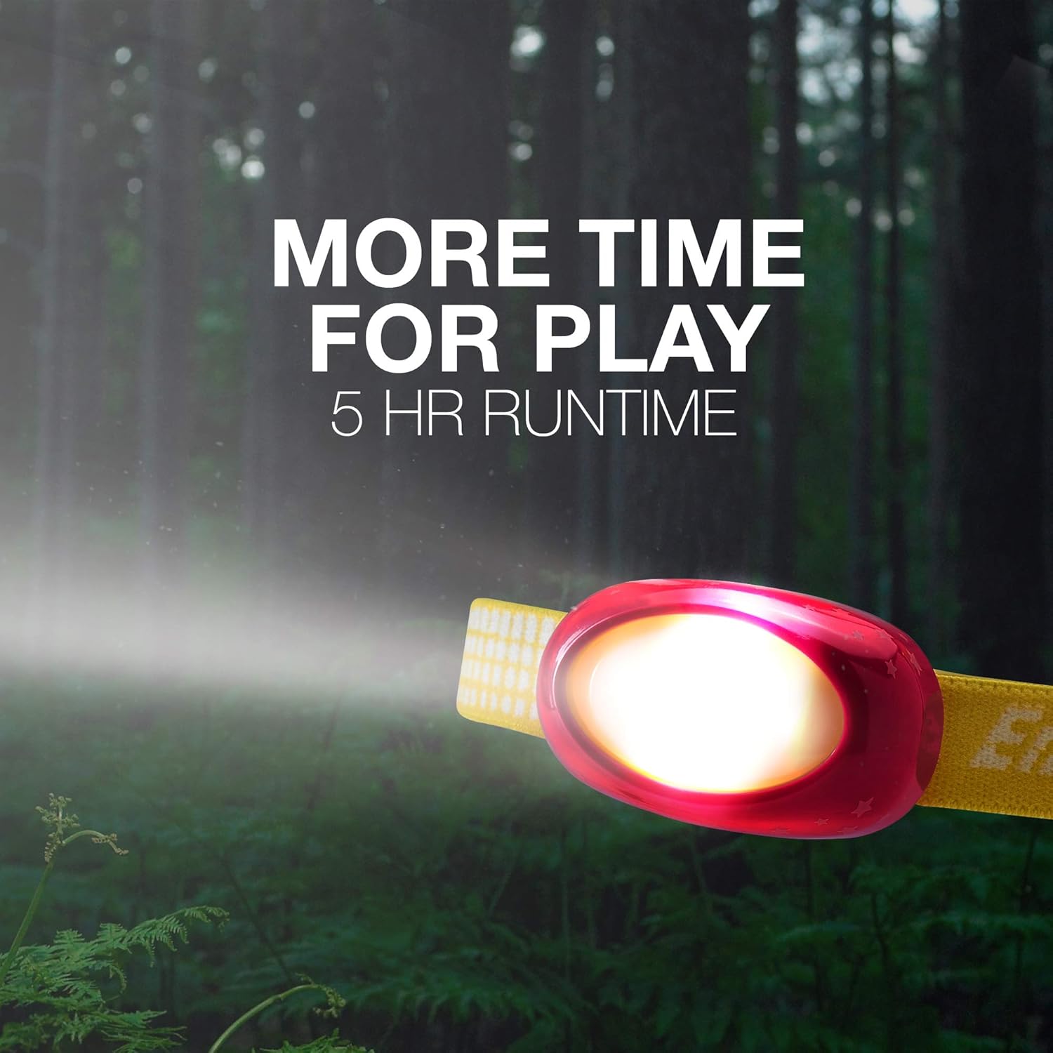 Energizer LED Headlamp for Kids, Ages 3+, Bright and Durable, Interchangeable Colors, Safe for Kids and Adults, Batteries Included, Yellow : Sports & Outdoors