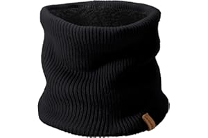 ACUSHLA Merino Wool Neck Gaiter for Men & Women - Fleece Lined Heavyweight Warm Knitted Scarf Neck Warmer Ski Face Mask