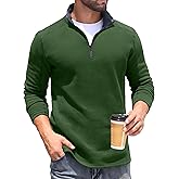 Sailwind Mens Quarter Zip Sweatshirt Fleece Long Sleeve Pullover Casual Mock Neck Polo Sweater