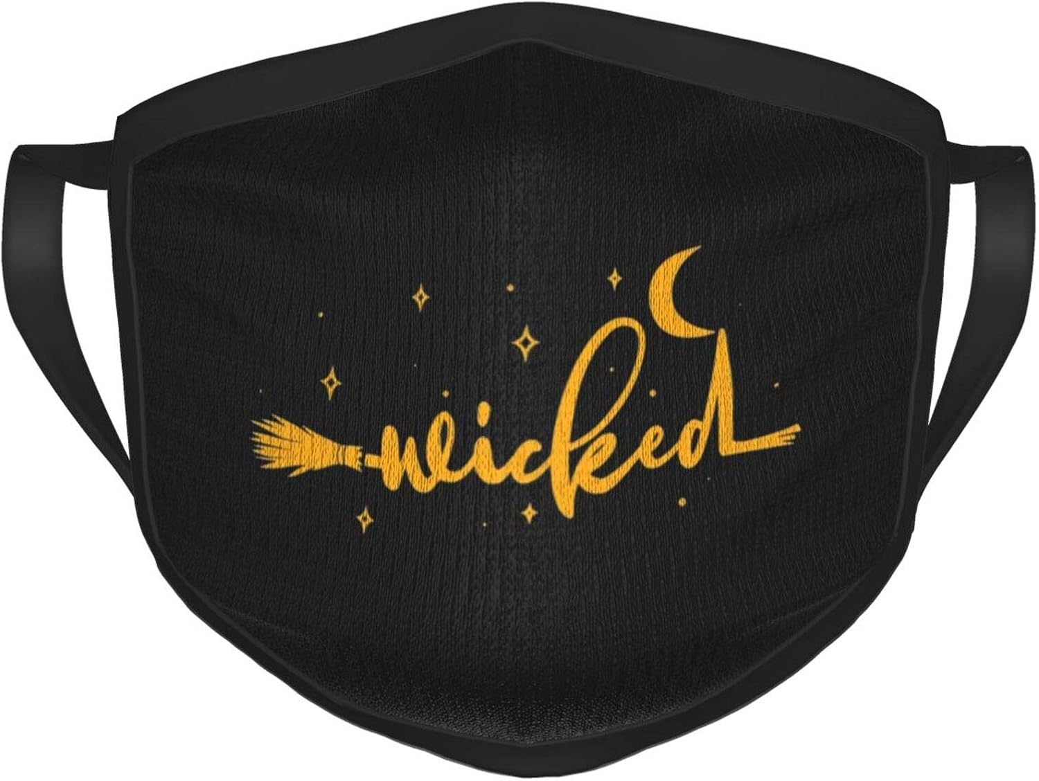 RDXX Outdoor Face Mask Halloween Wicked Witch Broom Adult Black Border Masks Face Cover for Men
